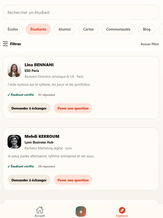Profil étudiant 1